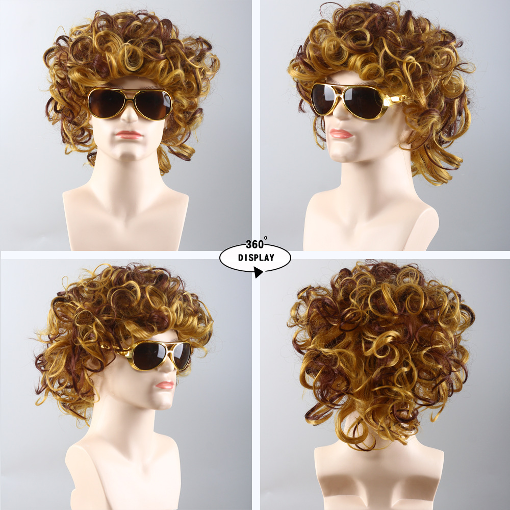 Rose net local tyrants two-color explosive roll (single wig)