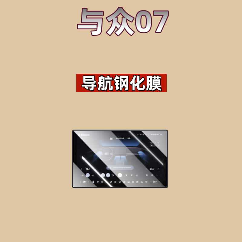 Suitable for 26 Volkswagen Models, 07 Central Control Navigation Screen Tempered Film, Interior Decorative Protective Film, Modification Accessories