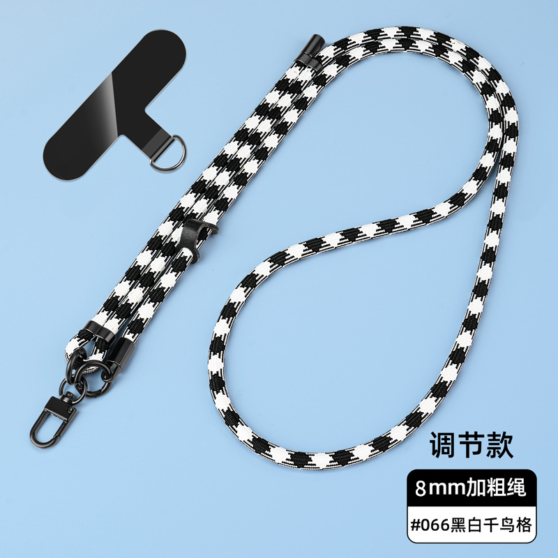Cordón para teléfono móvil de 8mm, cuello colgante, mensajero, muñeca, eslinga de nailon resistente, cuerda anti-pérdida, longitud ajustable, espalda