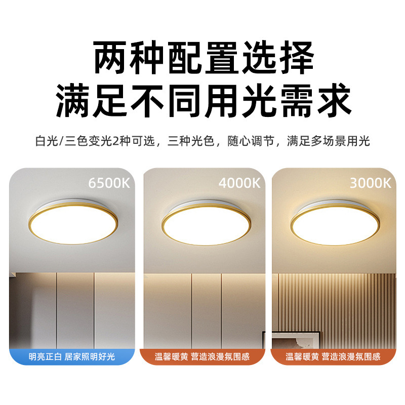 シーリングランプ LED芯交換用ランプパックランプラウンドリングレンズ3列モジュール3色寝室光源|undefined