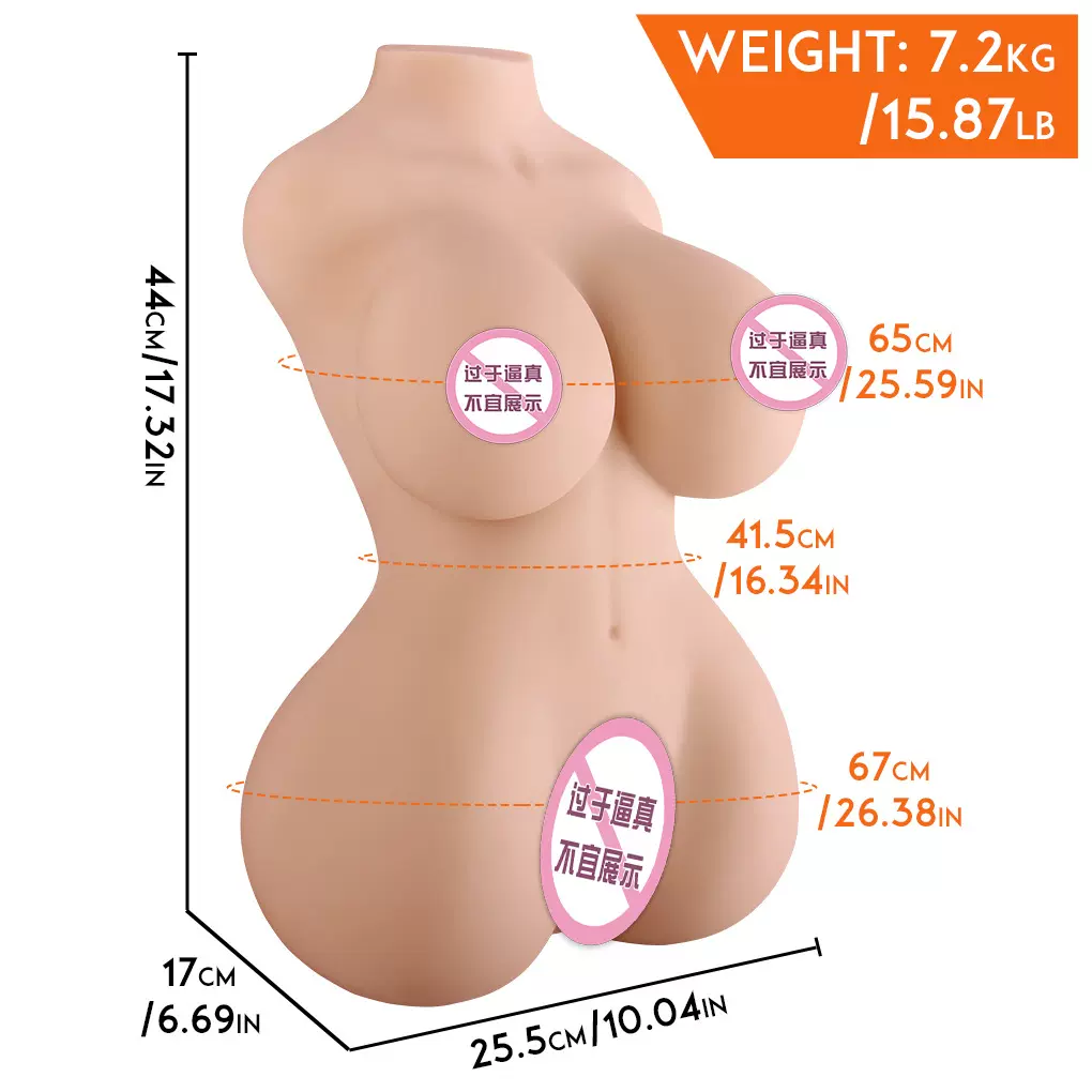 BJdoll半身非充气实体娃娃硅胶真人男用自慰器成人用品倒模飞机杯