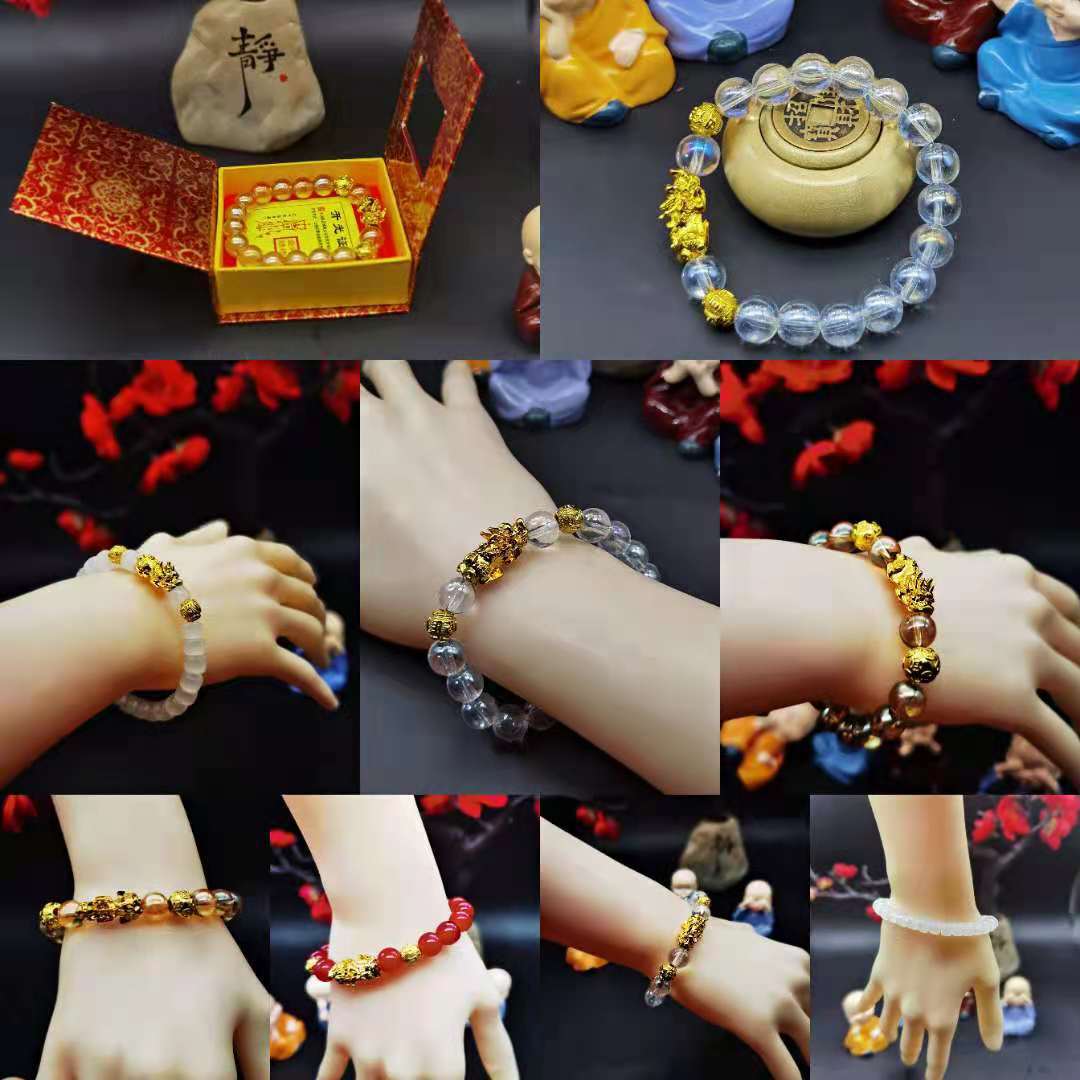 agate Obsidian Female models Vietnam Shakin brave troops Hand string crystal Bracelet shop Promotion Fans Small gifts