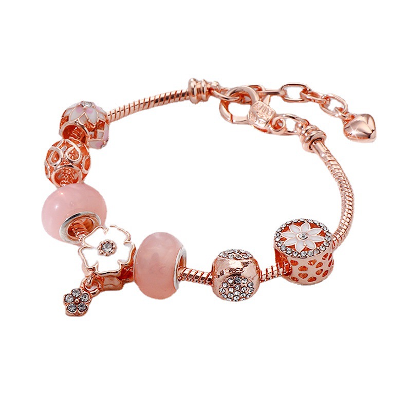 creative design golden copper universal bracelet with zircon