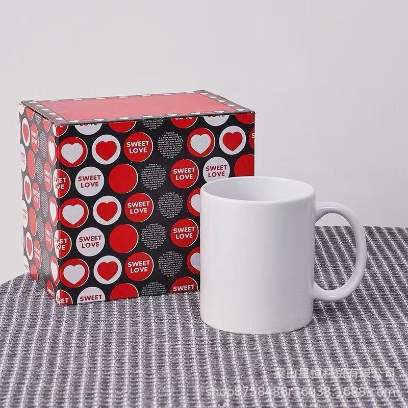 Tazas de transferencia térmica tazas de cerámica recubiertas logotipo simple regalos transfronterizos comercio exterior al por mayor tazas de cerámica tazas de agua
