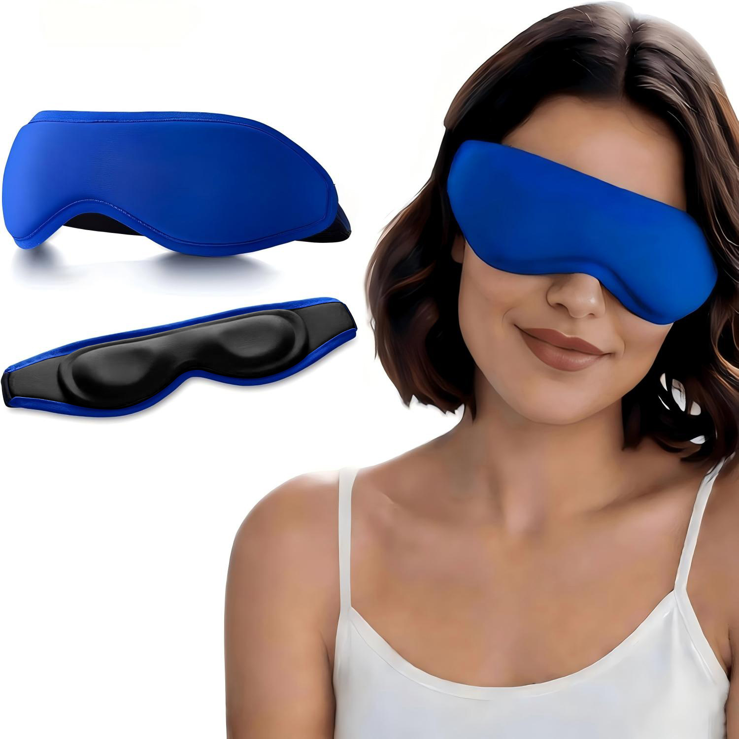 亚马逊跨境 3D轮廓冷热敷凝胶眼罩 可调节眼部冰袋eye mask