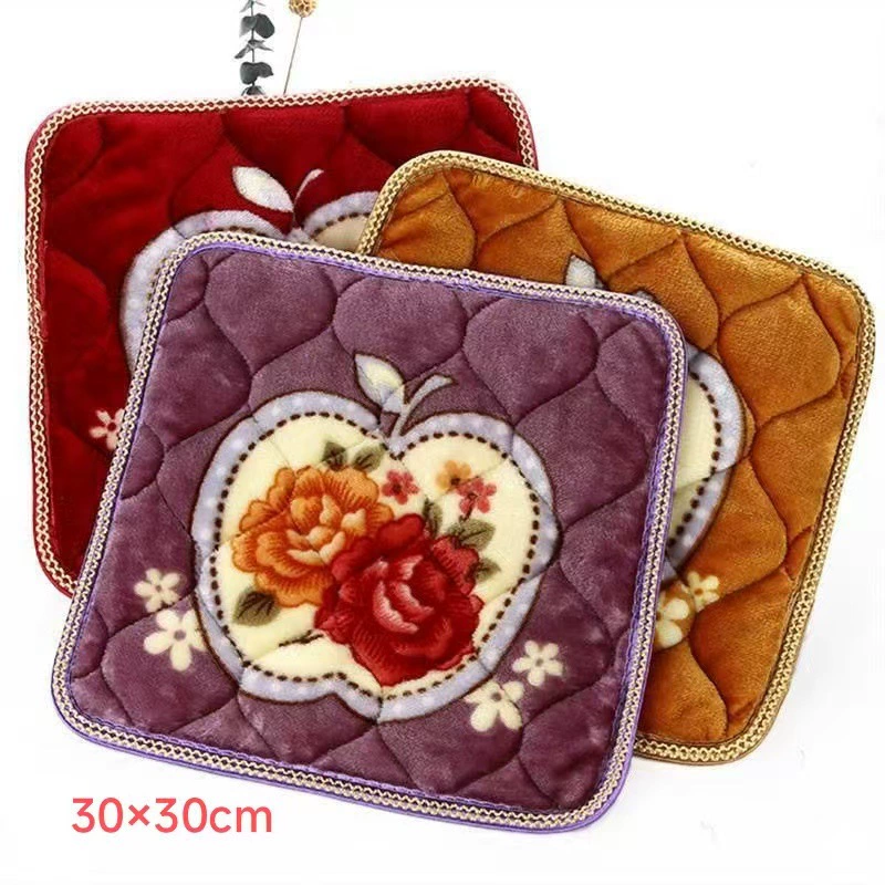 Толстая плюшевая подушка для сидения зимой теплый офис противоскользящий стул автомобильный диван обеденный стул круглый квадратный табуретка