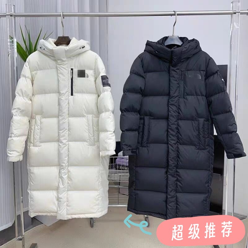 Cross-border North Face Shenmin long down jacket with hood, unisex couple style, white duck down coat, thickened and warm for winter Cross-border North Face Shenmin long down jacket with hood, unisex couple style, white duck down coat, thickened and warm for winter