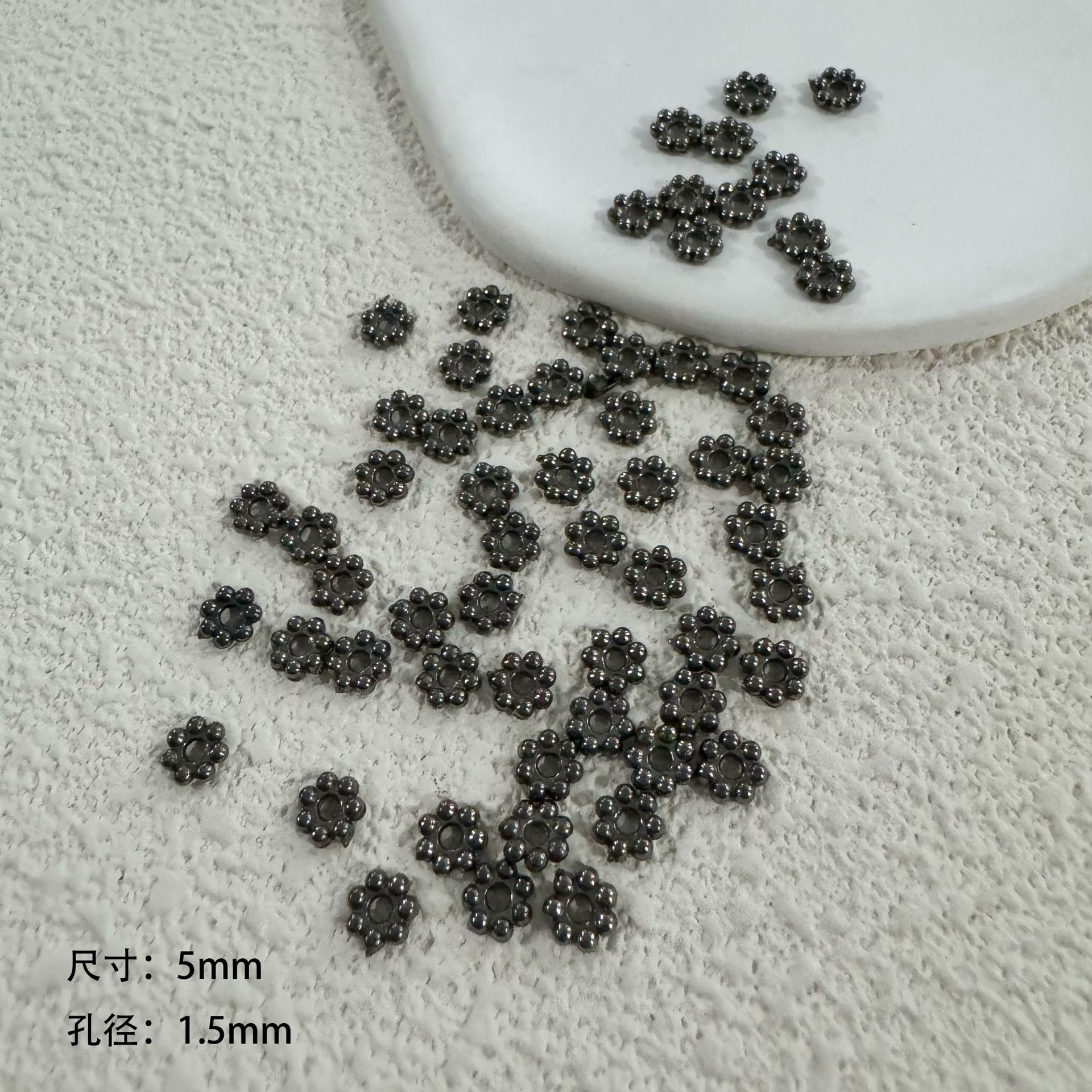 Plastic CCB snowflake small flower beads geometric perforated cross-border DIY handmade jewelry bracelet necklace accessories