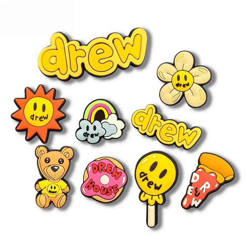 新しい下駄花シリコーン靴バックルソフト接着剤 diy 靴アクセサリー取り外し可能なアクセサリー工場卸売モール同じスタイル