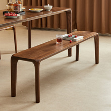 批发北美黑胡桃木长凳实木长凳子长条凳榫卯家用长凳餐椅创意床尾