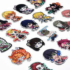Demon Slayer Demon Slayer Embroidered Cloth Sticker Cartoon Patch Clothing Bag Accessories Back Adhesive Cloth Sticker