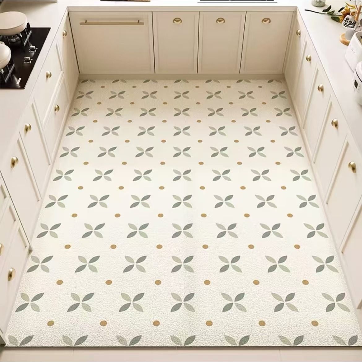 厨房专用地垫防水防油pvc可擦免洗家用皮革地毯门厅防滑防脏脚垫
