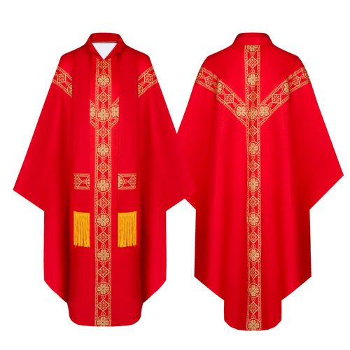 Cross-border European and American Amazon medieval cloak cosplay spliced ​​priest prayer clothing robe stage performance clothing