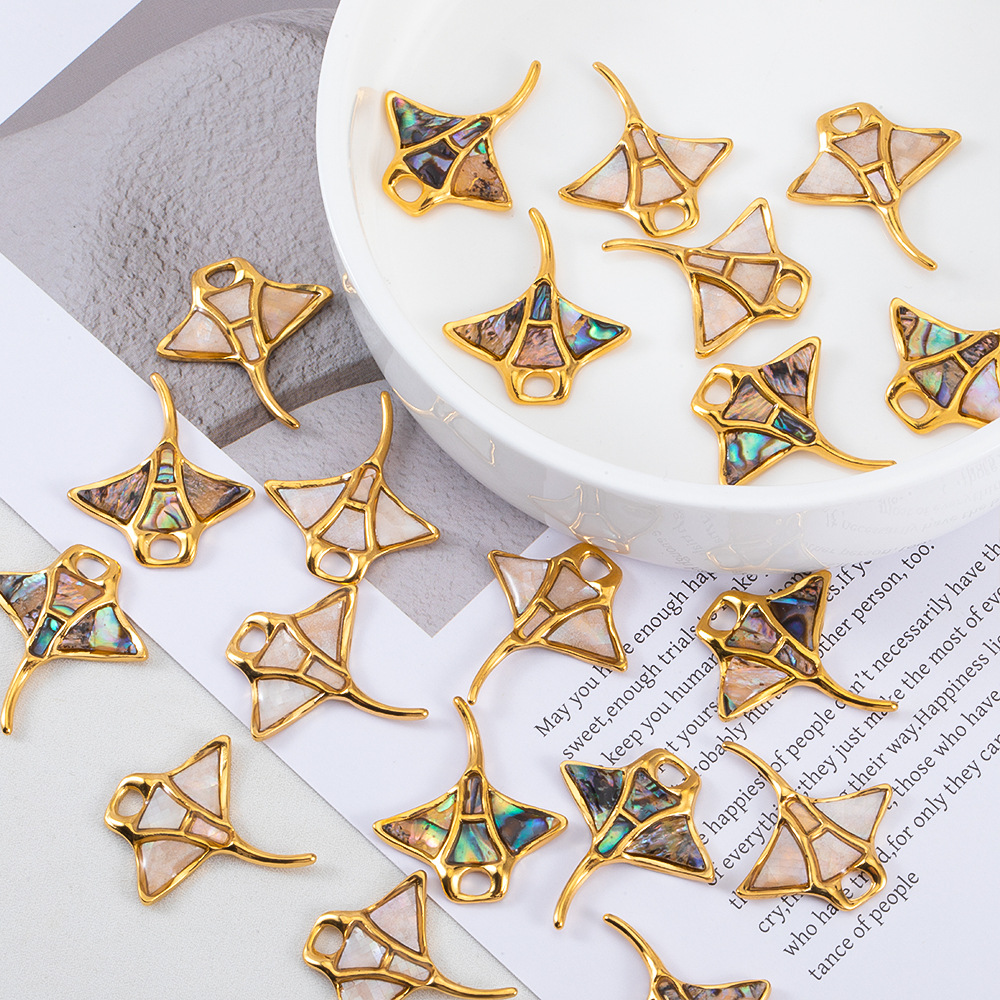 Pendant Jewelry Making Type 2 PCS/Package 304 Stainless Steel Fish Pendant