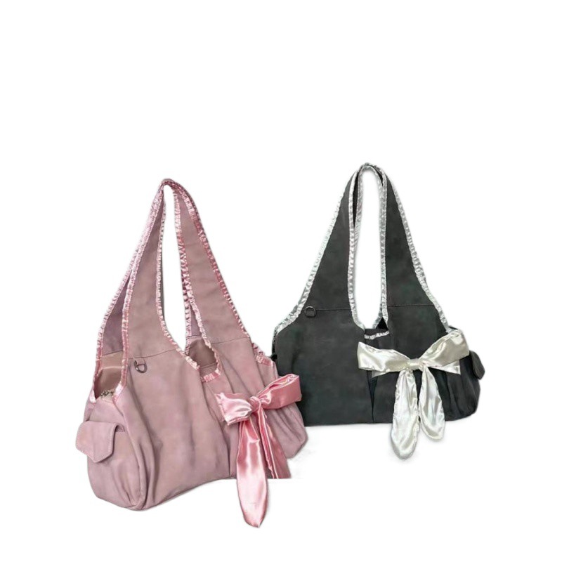 Shoulder bag, cute capacious one-shoulder bag with bow