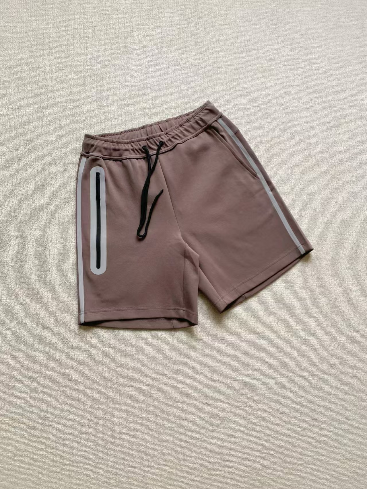 Other Sweat Shorts Knitted Reflective Strip Zipper Mauve