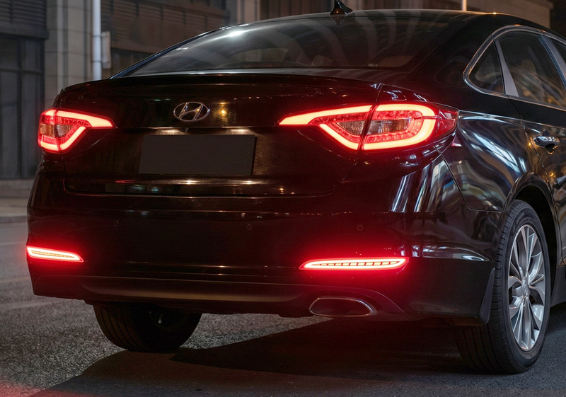 Suitable for 15-17 Hyundai Sonata 9-generation modified rear bumper light cable 9 special LED brake light decoration light