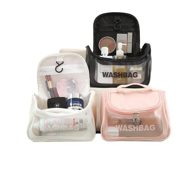 Semicírculo transparente carta bolsa de lavado bolsa de almacenamiento de Viaje de gran capacidad simple bolsa de lavado de almacenamiento a prueba de agua