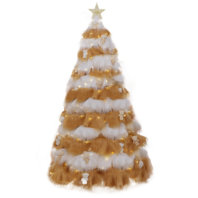 Árbol de Navidad de peluche árbol de Navidad nuevo árbol de Navidad grande DIY cifrado iluminación