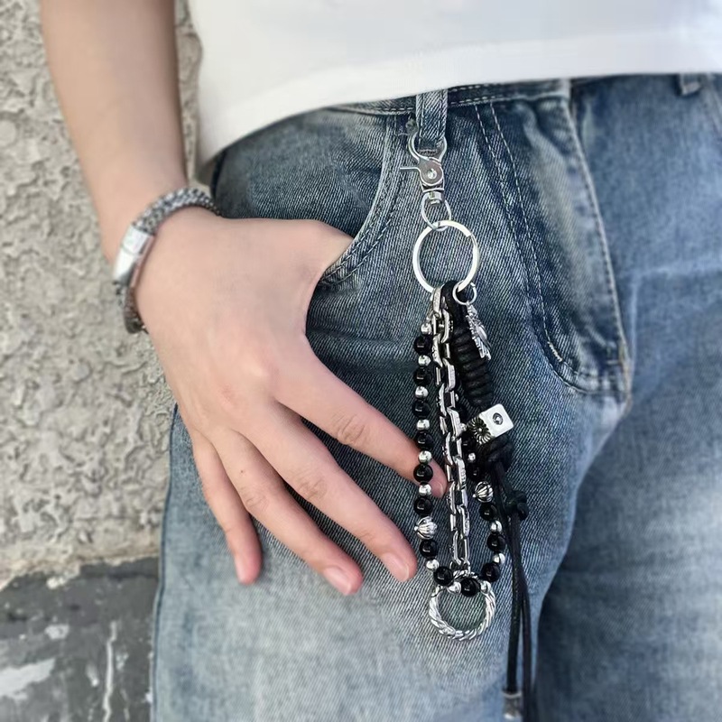 cleanfit金属c珍珠裤链男女y2k朋克嘻哈美式高街复古个性腰链配饰|undefined