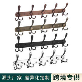 跨境不锈钢挂钩衣服衣帽钩欧式卫生间挂衣钩黑色排钩壁挂衣钩门后