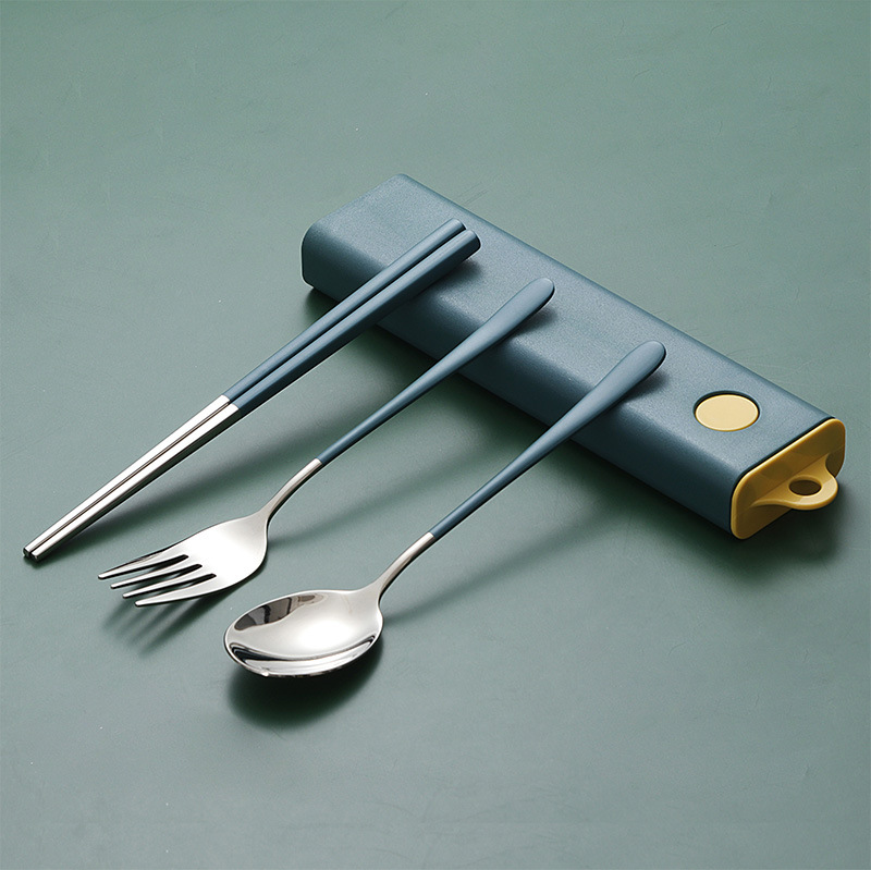 스프레이 페인트 포크, 스푼, 젓가락 - 파란색