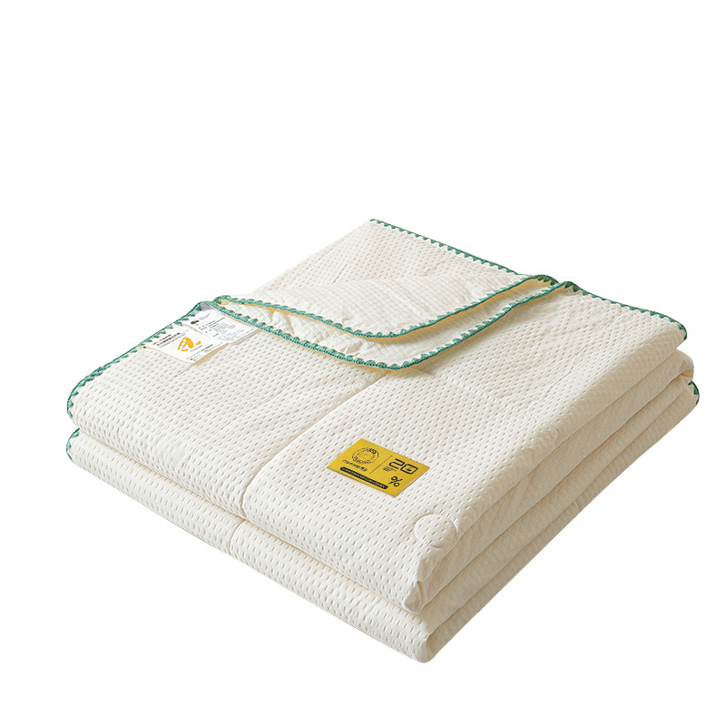 Edredón de verano de fibra de soja de clase A, edredón fresco de verano, edredón delgado lavable a máquina para una sola persona, edredón de aire acondicionado central