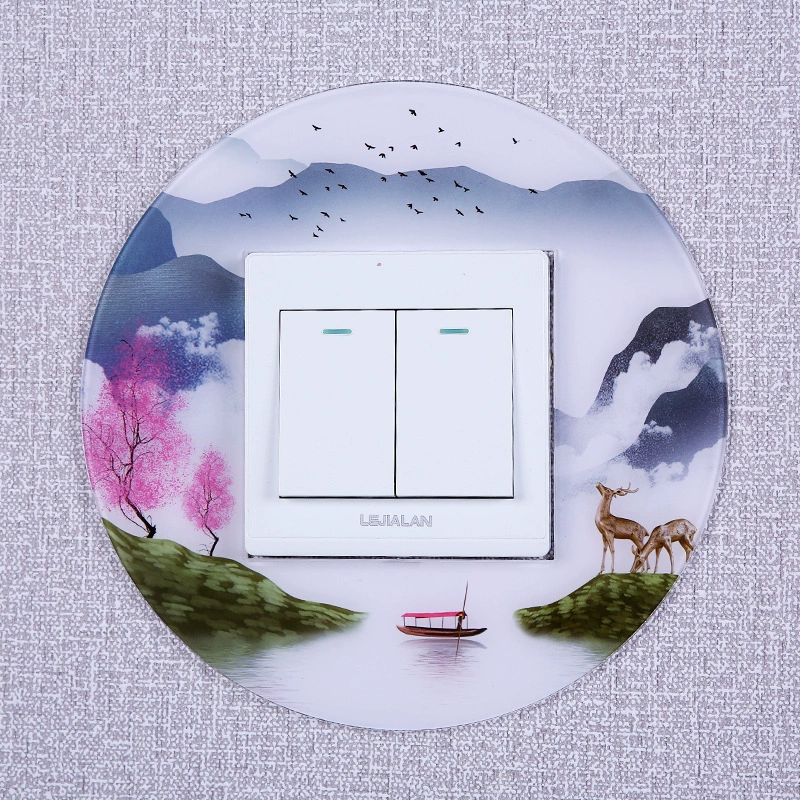 Acrylic switch key on wall, protective case, decorations, creative round jewelry, simple and elegant design