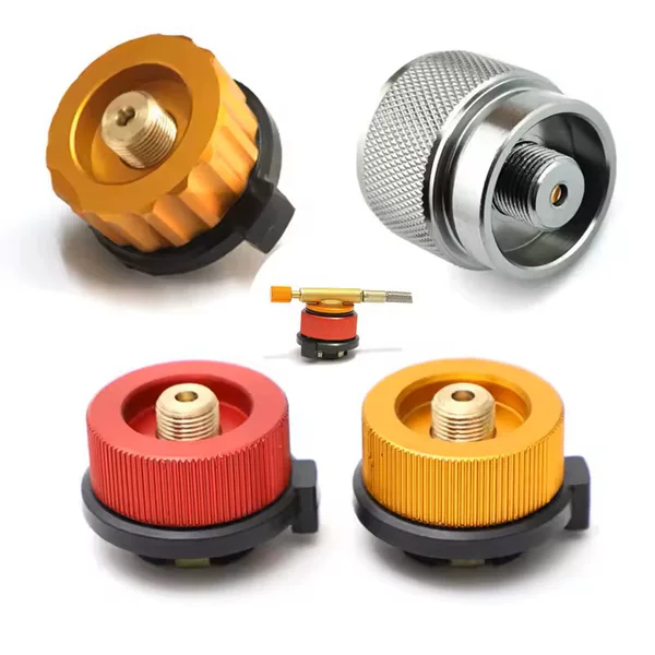 Outdoor Cassette Stove Self-Locking Conversion Head Flat Gas Tank Multi-Functional Camping Stove Stove Head Koman Long Gas Bottle Adapter