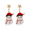 Fashionable Christmas earrings, gloves, European style, city style