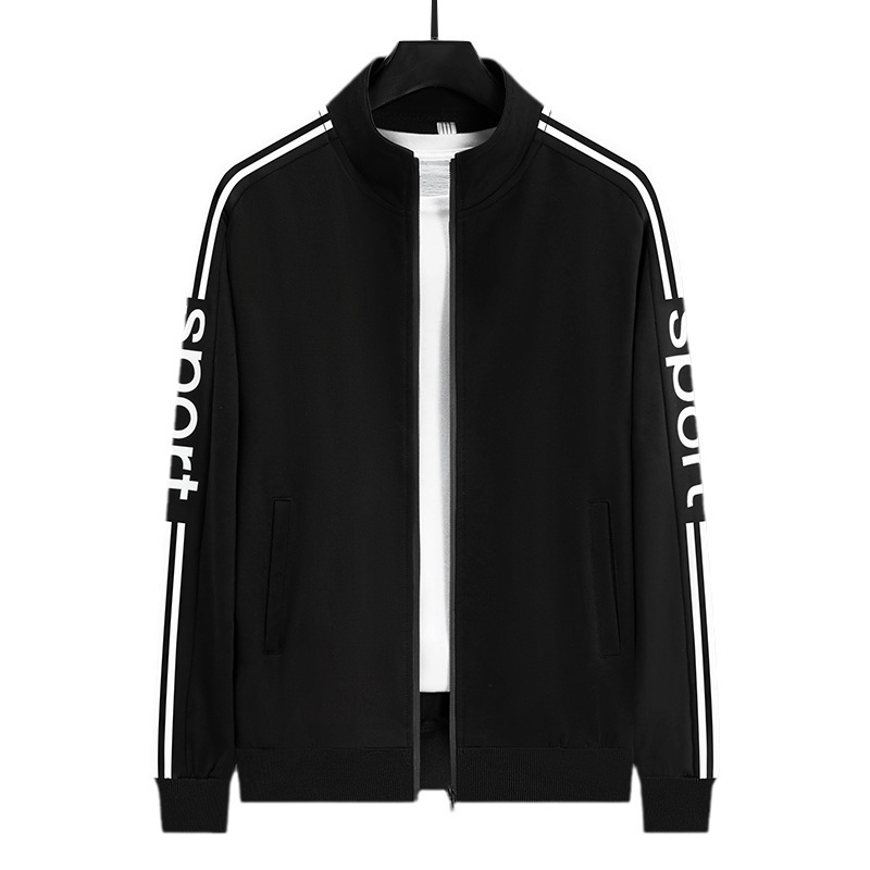 Transfronterizo Otoño e Invierno casual deportes cardigan traje ropa de hombre con letra guapo impreso manga larga conjunto de dos piezas al por mayor