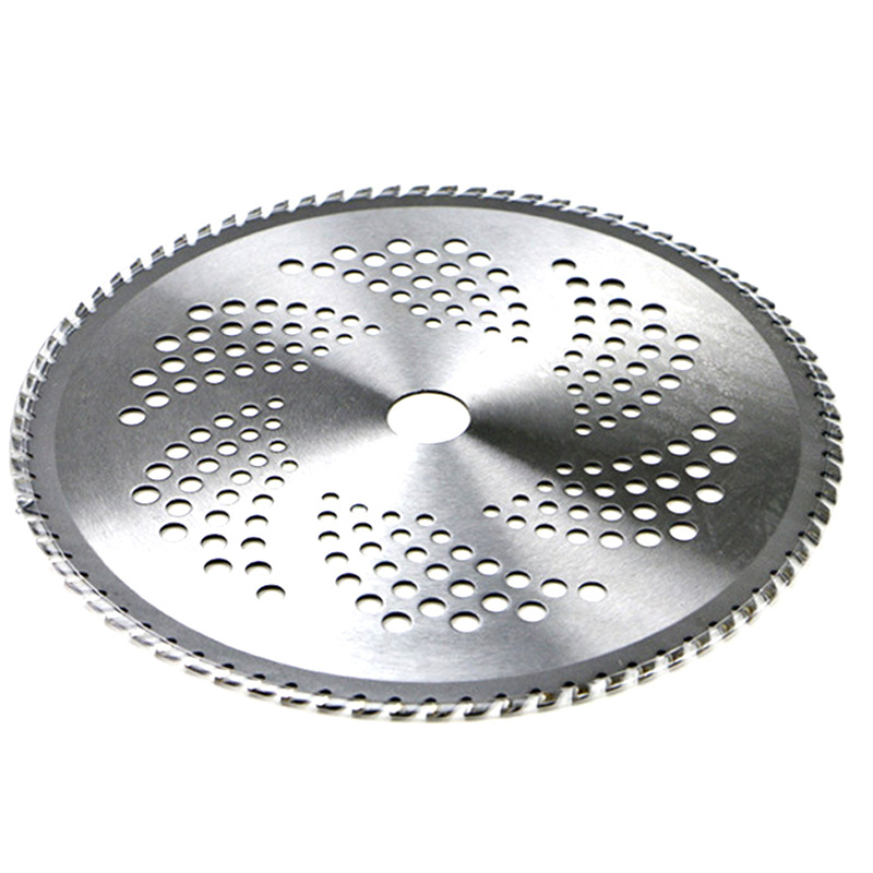 80-Tooth Lawn Mower Blade Manganese Steel Saw Blade Extended Round Straight Alloy Weeding Blade Brush Cutter Accessories