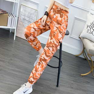 Summer outdoor camouflage sports elastic multi-bag overalls quick-drying pants women's pants lightweight breathable quick-drying hiking