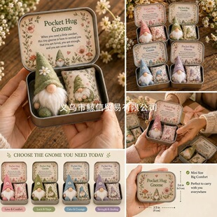 �羳���Ä��¿ɐ�Pocket Hug Gnome Gift Tin�ڴ�����С�����F��