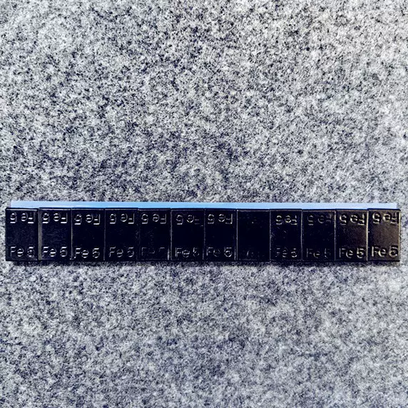 铁粘贴直角平衡块 黑色喷涂 5gx12, 车轮平衡块，配重块