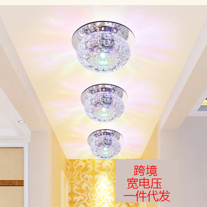 Cross-border aisle light simple crystal led corridor ceiling hallway embedded door concealed installation delivery factory wholesale