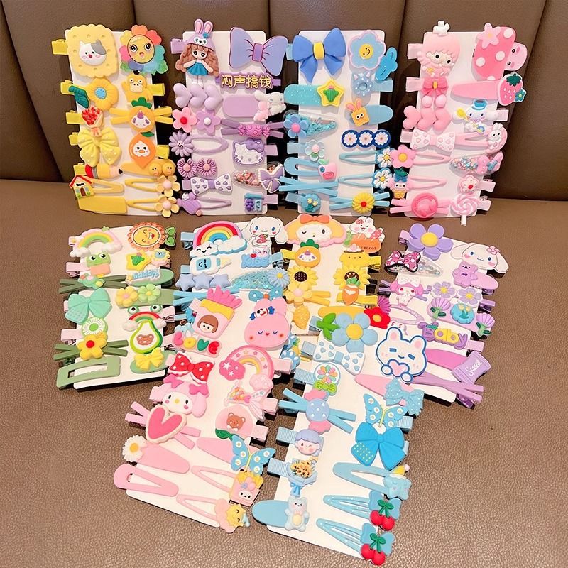 Cutie Kids Hairpin Set Coreano Baby Broken Hairpin Girl Back Brain Hairpin tocado de dibujos animados conejo frange clip
