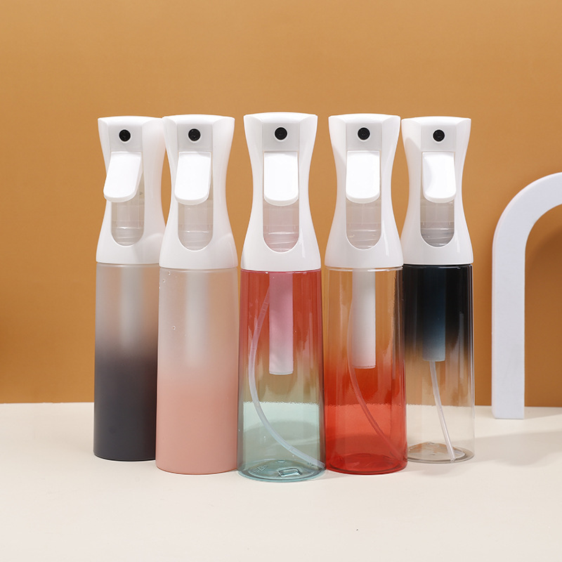 Botellas de Spray en Existencia de 200 ml y 300 ml, Color Degradado, Botella de Spray Continuo para Alcohol, Desinfección, Peluquería, Jardinería, Riego, Embalaje