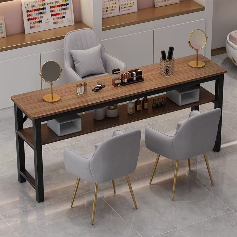 Nail Table with Chairs, Single or Double, Modern Minimalist Style, Popular in Nail Salons, Salon Furniture, Nail Table