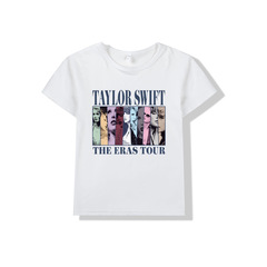 Taylor Swift泰勒斯威夫特霉霉印花童裝男女童短袖T恤跨境亞馬遜