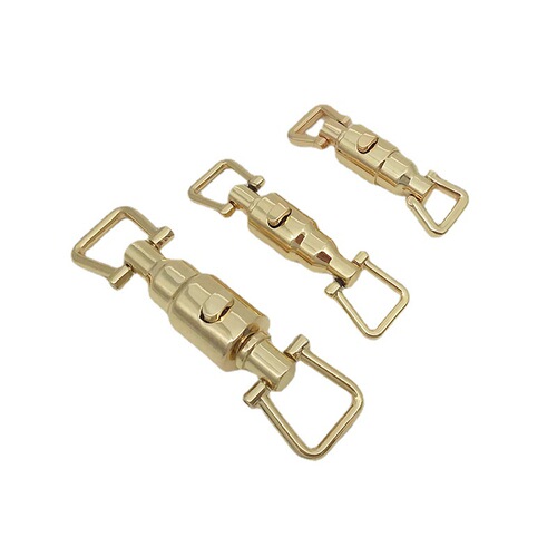 Manufacturer luggage hardware lock, bag hardware lock, women's bag lock, light gold women's bag long mortise lock