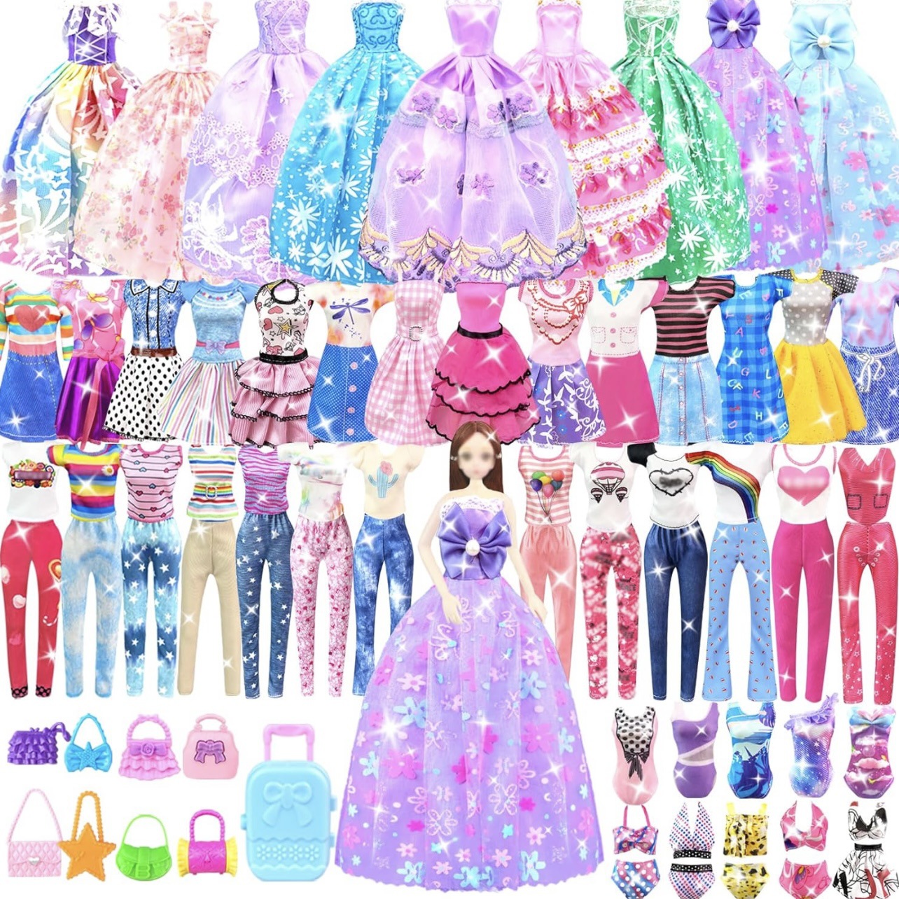 Dress-up doll clothes, wedding dresses, girls' toys and accessories, cross-border Amazon princess dresses, skirts, shoes and pants