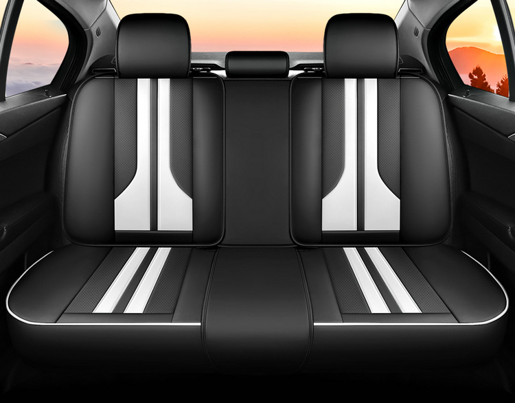 Car Nappa Leather Full-Coverage Seat Cushion, All-Season Universal Model, Light Luxury High-End Car Seat Cushion, Seat Cover, Protective Cover
