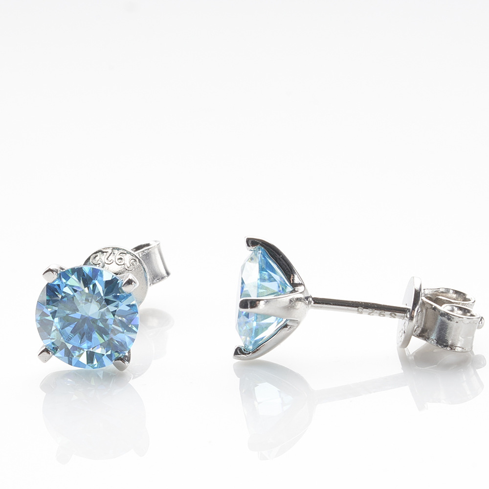 0.5 / 1 quilates de color mosaico pernos de moissanita azul marino pernos de moissanita pueden ser calientes transfronterizos