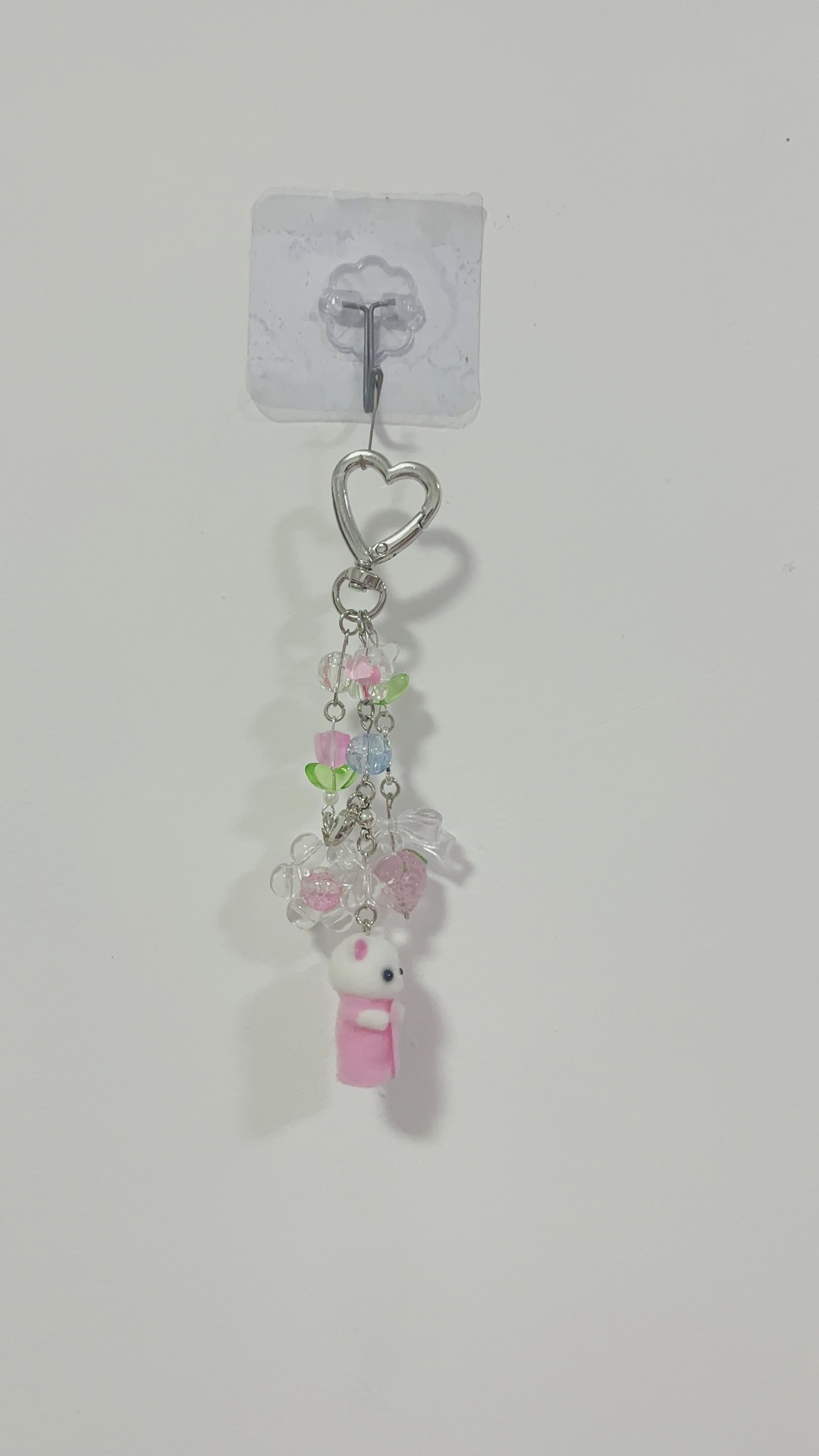 Unisex Gender Cute Style 1 Piece Cute Cat Flocking Unisex Bag Pendant Keychain