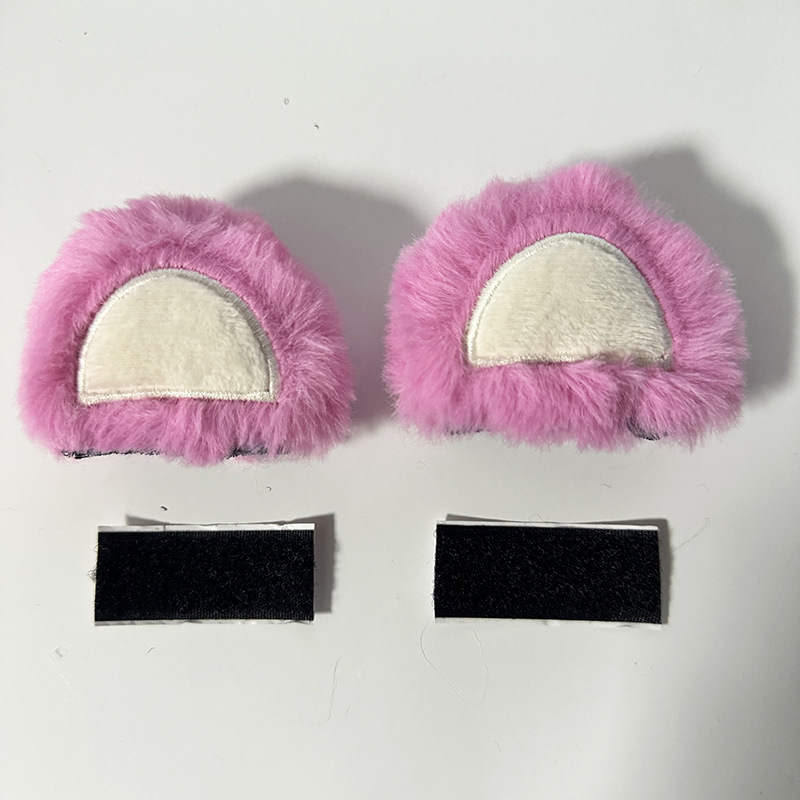 Strawberry Bear Ears Electric Vehicle Accessories Motorcycle Small Accessories Light Accessories Helmet Personalized Stuffed Car Stickers Modification