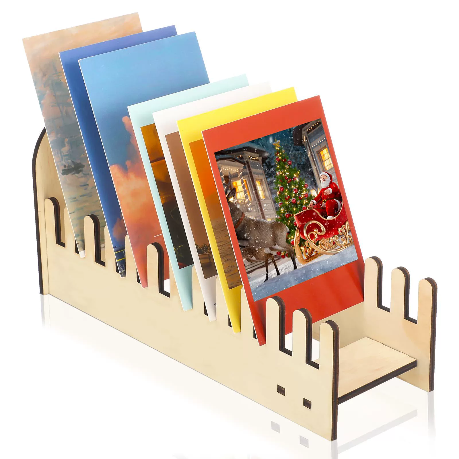 Деревянная настольная подставка для хранения открыток и конвертов, подставка для демонстрации картин своими руками, бамбуковая подставка для декора кофейни или бара