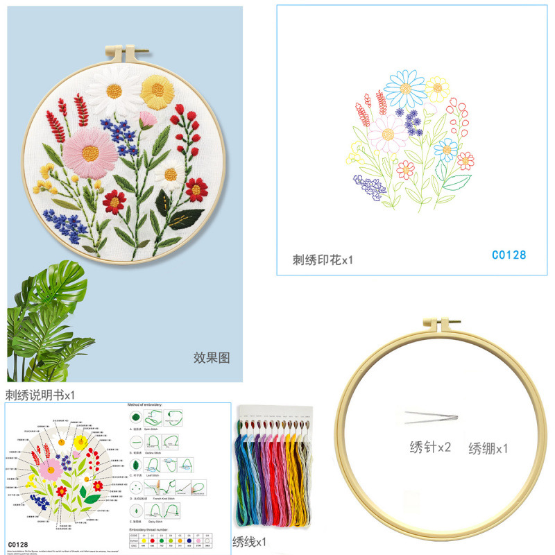 Mona Lisa Real Bordado serie de bordados cruzados nueva simulación de bordado de estilo chino bordado a mano