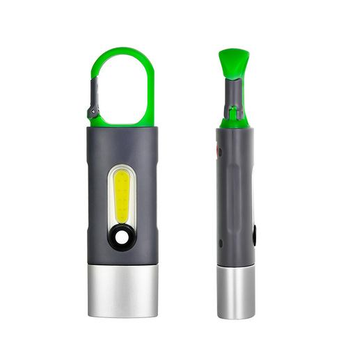 Outdoor white laser P50 flashlight multi-function charging keychain camping tent lamp night fishing strong light flashlight
