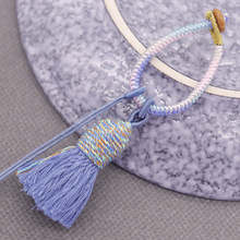 编织指环扣流苏DIY金刚结挂绳 藏式小流苏配饰钥匙扣吊坠配件包挂